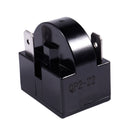 22 Ohm Resistance 3 Pin Terminals Refrigerator PTC Starter Relay Black V4B4