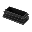 25mmx50mm Plastic Blanking End Cap Rectangle Tubing Tube Inserts 6 Pcs Blac K4S8