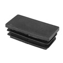 25mmx50mm Plastic Blanking End Cap Rectangle Tubing Tube Inserts 6 Pcs Blac K4S8