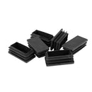 25mmx50mm Plastic Blanking End Cap Rectangle Tubing Tube Inserts 6 Pcs Blac K4S8