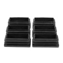 25mmx50mm Plastic Blanking End Cap Rectangle Tubing Tube Inserts 6 Pcs Blac K4S8