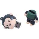 Cute Big Mouth Monkey 4GB USB Flash Device Plastic, Black O9Q6