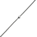 Jewelry Man Chain, Stainless Steel, O-Link Necklace, Black - 3mm wide - 65c D1U6