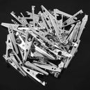 45pcs Mini Electrical Crocodile/Alligator Test Clip Clamp Jaw 10x42mm Silve F7O4