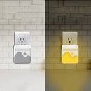 Plug-in Light Sensor Dimmable LED Night Light Bedside Wall Lamp Home Indoor Decor AC100-240V