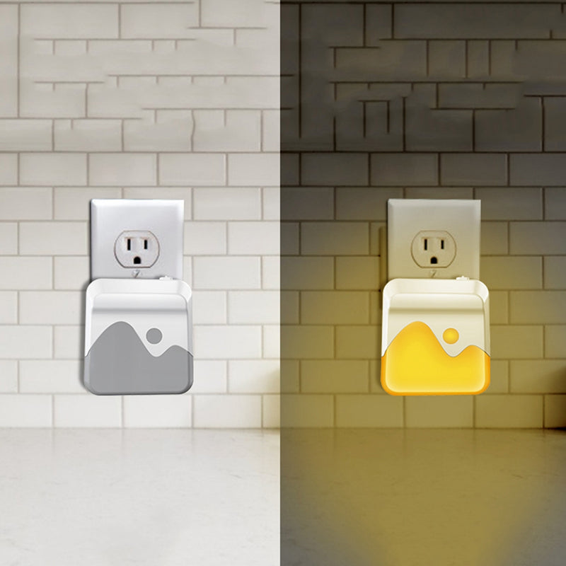 Plug-in Light Sensor Dimmable LED Night Light Bedside Wall Lamp Home Indoor Decor AC100-240V