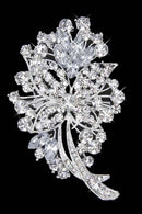 Brooch Pins Crystal Rhinestone Bride Wedding Bouquet Flowers Pin A8K7