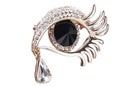 Angel Tears Eye Design Brooch Rhinestone Decoration Party Favor