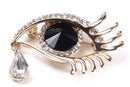 Angel Tears Eye Design Brooch Rhinestone Decoration Party Favor