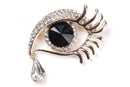Angel Tears Eye Design Brooch Rhinestone Decoration Party Favor