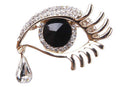 Angel Tears Eye Design Brooch Rhinestone Decoration Party Favor