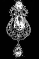 Big Crystal Big Waterdrop Rhinestone Brooch Pin for Women Wedding Party Bro Y8B4