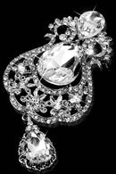 Big Crystal Big Waterdrop Rhinestone Brooch Pin for Women Wedding Party Bro H1V8