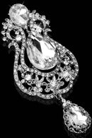 Big Crystal Big Waterdrop Rhinestone Brooch Pin for Women Wedding Party Bro H1V8
