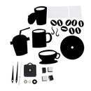 Modern Wall Clocks DIY Large Cup Coffee Stickers Decals Still Alarm - Black
