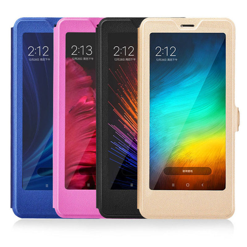 Bakeey Flip Full Smart Window Magnetic PU Leather Protective Case For Xiaomi Redmi 5 Plus