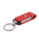 8GB USB 2.0 Keychain Memory Stick Leather Case Red H4F4