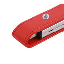 8GB USB 2.0 Keychain Memory Stick Leather Case Red H4F4