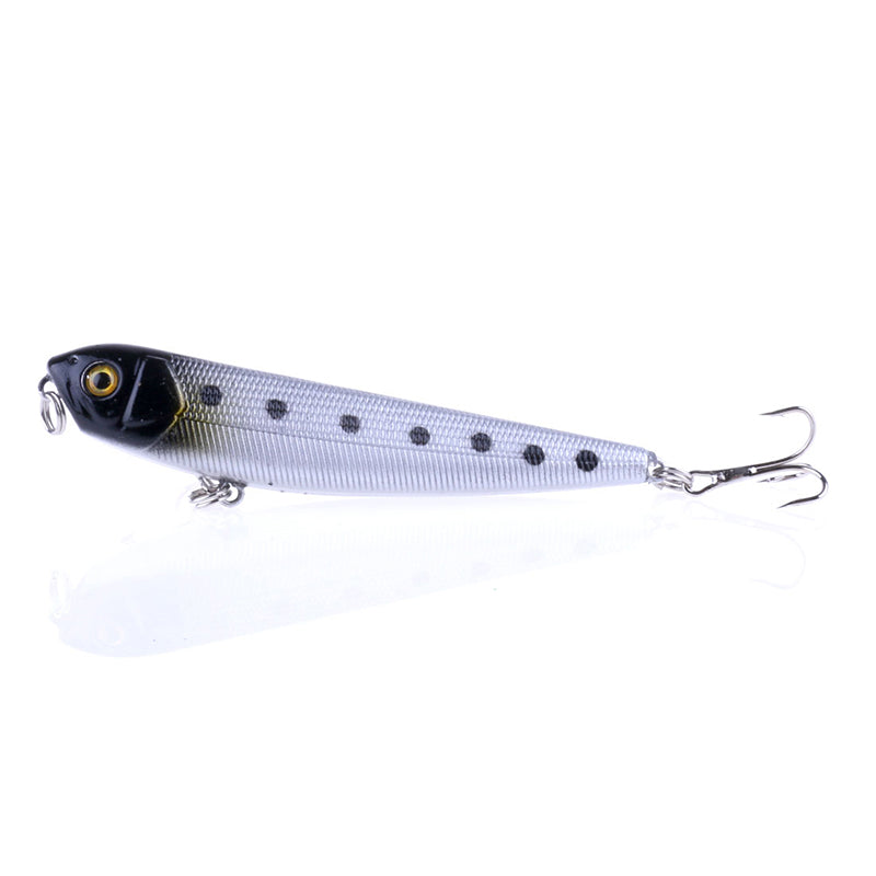 ZANLURE 8pcs/set 8.5cm 9.8g Pencil Fishing Lure Top Water Colorful Pattern Floating Hard Baits