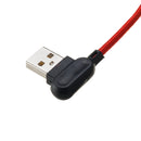 1M 90 Degree 2.4A Breathing Light Micro USB Fast Charging Data Cable For Smartphone Tablet