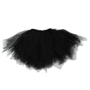 Women Girls Mini Skirt Princess Tutu Skirt 43 cm - black W9B7