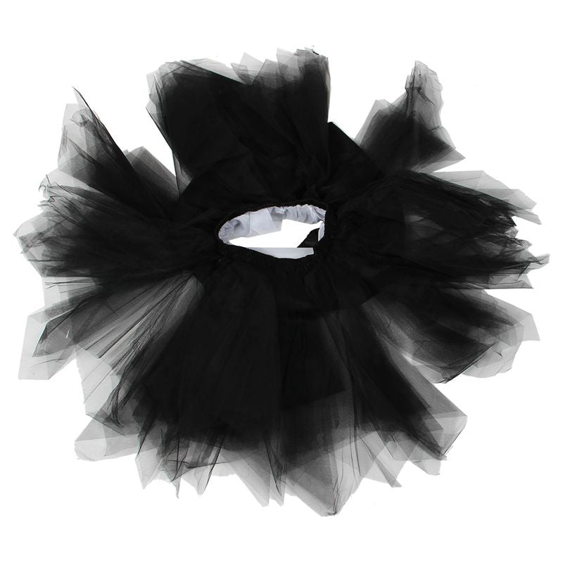 Women Girls Mini Skirt Princess Tutu Skirt 43 cm - black W9B7