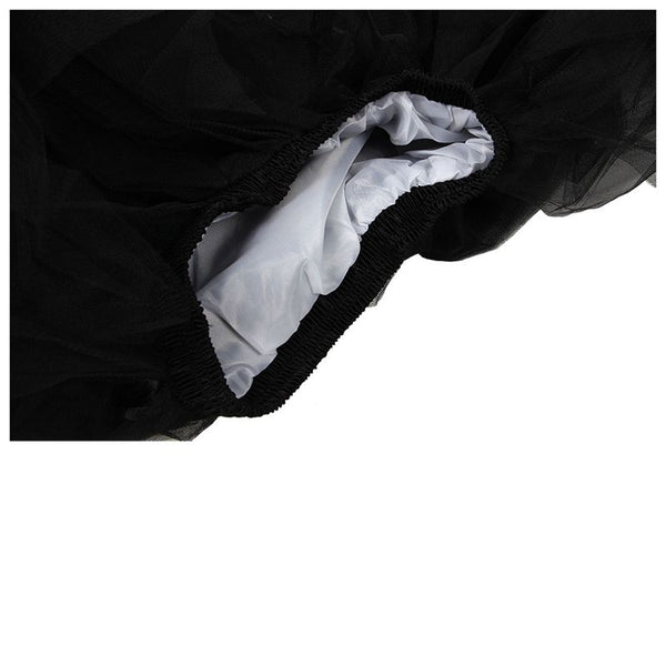 Women Girls Mini Skirt Princess Tutu Skirt 43 cm - black W9B7