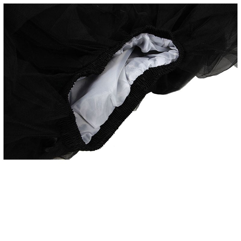 Women Girls Mini Skirt Princess Tutu Skirt 43 cm - black W9B7