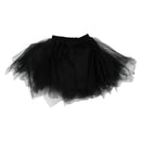 Women Girls Mini Skirt Princess Tutu Skirt 43 cm - black W9B7