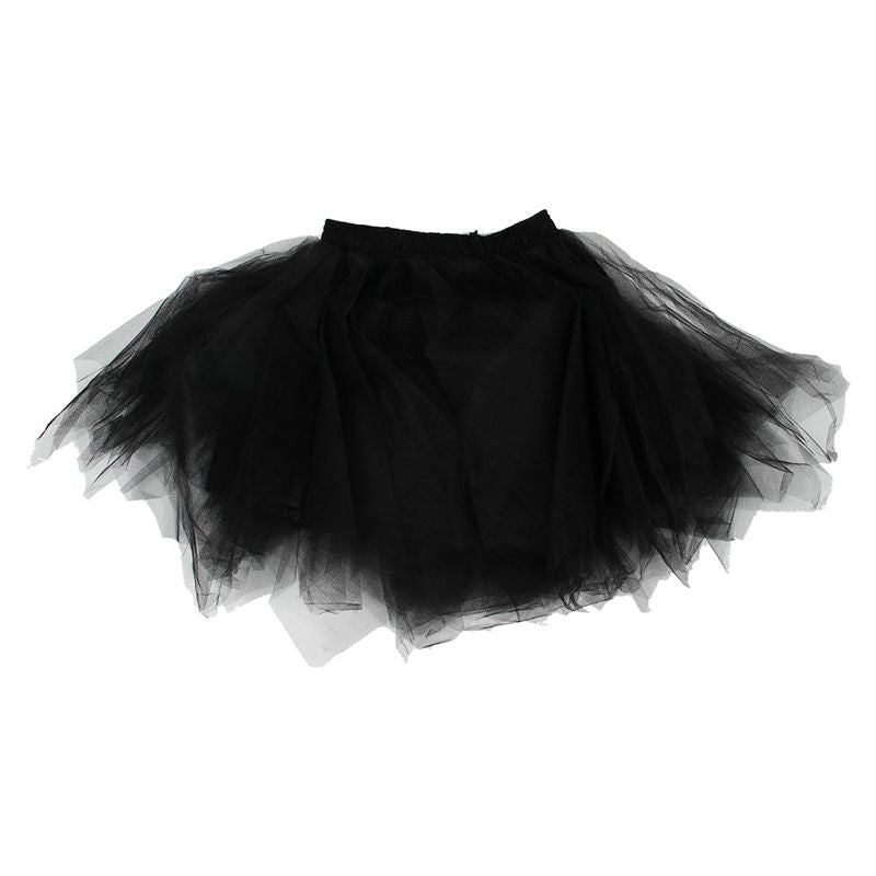 Women Girls Mini Skirt Princess Tutu Skirt 43 cm - black W9B7