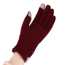 Touch Gloves Winter Warm Gloves Mittens for Touch Screen (red) Q4G4