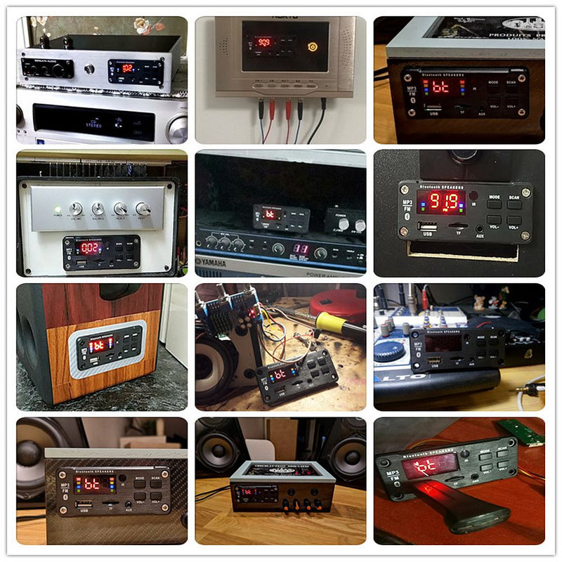 bluetooth 5.0 MP3 Audio Decoder Board Module Wireless Car USB MP3 Player TF Card Slot USB FM Remote Controller Decoding Board