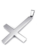 Jewelry Stainless Steel Inverted cross pendant with 55cm chain, necklace fo