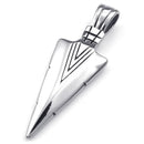 Jewelry Stainless Steel Arrowhead Arrow Men's pendant with 55cm Chain, neck H4Q7