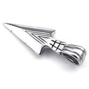 Jewelry Stainless Steel Arrowhead Arrow Men's pendant with 55cm Chain, neck H4Q7