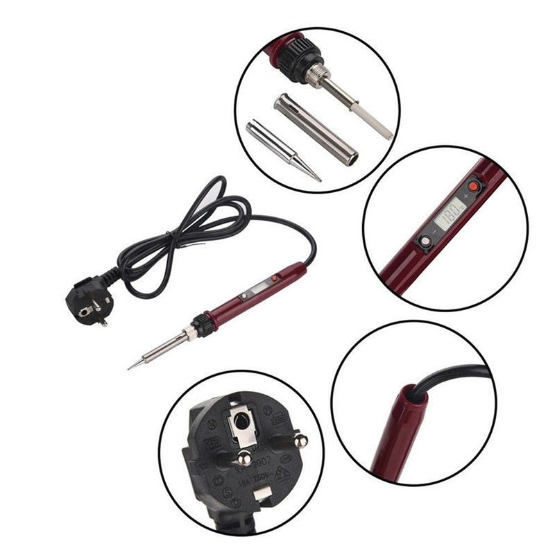 80W 220V 180~480 Electric Solder Iron Welding Hand Tool  EU Plug