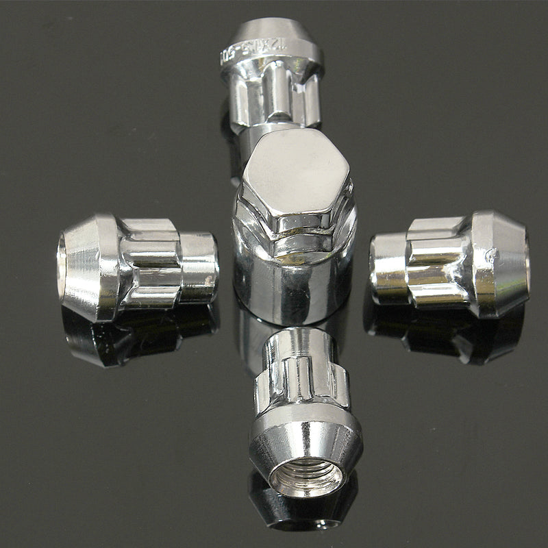 1 Set Lock Alloy Wheel Anti Theft Nuts Bolts With Key 60 Degree Taped 12x1.5mm