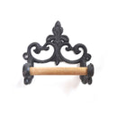 Retro Vintage Toilet Paper Towel Holder Cast Iron Rustic Black Lavatory