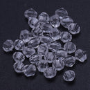 Lot 1000Pcs Faceted Clear Crystal Acrylic Bicone Spacer Beads 4mm Clear I2U6