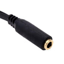 Black 3.5mm Y Splitter 2 Jack Male to 1 Female Headphone Mic Audio Adapter