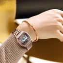 SKMEI 1474 Casual Women Watch 3ATM Waterproof EL Light Week Display Fashion Digital Watch