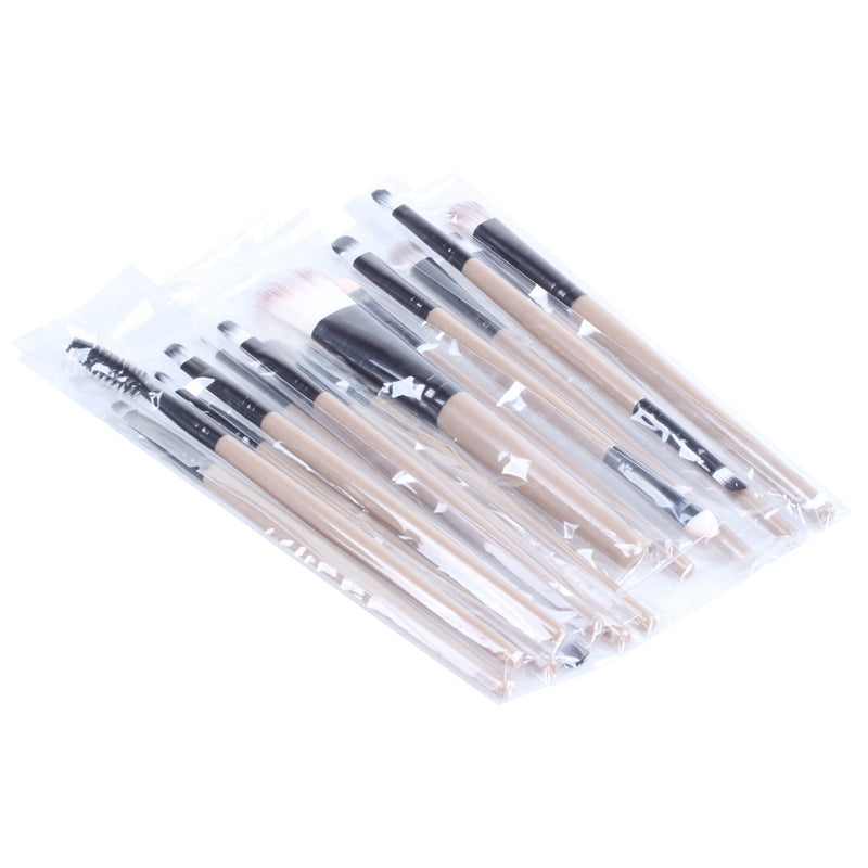 15 pcs / set Eye shadow Foundation Eyebrow Lip Brush, Makeup Brush Set (gol T7Q5