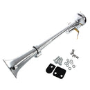 12V 135db Chrome Single Trumpet Air Horn Car Truck Loud 17.7 inch