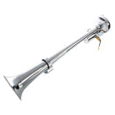 12V 135db Chrome Single Trumpet Air Horn Car Truck Loud 17.7 inch