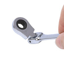 1PC Flexible Head Ratchet Metric Spanner Open End And Ring Wrenches Tool 8m K3C3