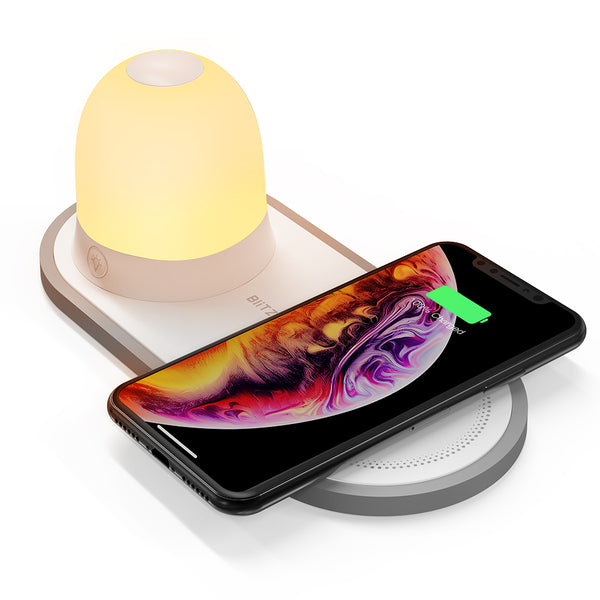 [QI Charge] BlitzWolf BW-LT26 LED Night Light with 10W Qi Wireless Charger Type-C Charging Magnetic Detachable Lamp