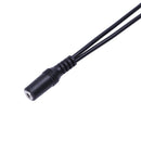 Black 3.5mm female to 2 of 3.5mm Male Audio Splitter Cable for speakers or