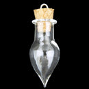 10 Glass Bottle Cork Glass Bottle Pendant, Water droplets shape Q2Y5