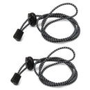 1 Pair Elastic Reflective Laces Easy Attachment for Marathon Sports (Black) Y4M2