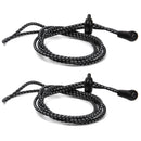 1 Pair Elastic Reflective Laces Easy Attachment for Marathon Sports (Black) Y4M2